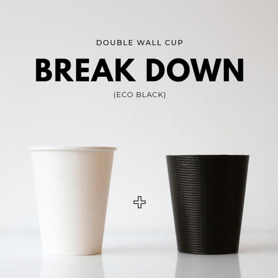 断熱エコブラック二重 12オンス 紙カップ ＆ ホット用黒蓋 100個セット テイクアウト 紙コップ 蓋 フタ付き おしゃれ EC91 |  | 05