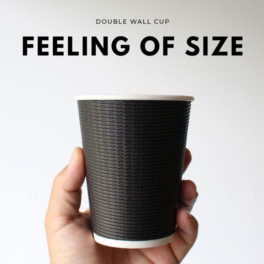 断熱エコブラック二重 12オンス 紙カップ ＆ ホット用黒蓋 100個セット テイクアウト 紙コップ 蓋 フタ付き おしゃれ EC91 |  | 09