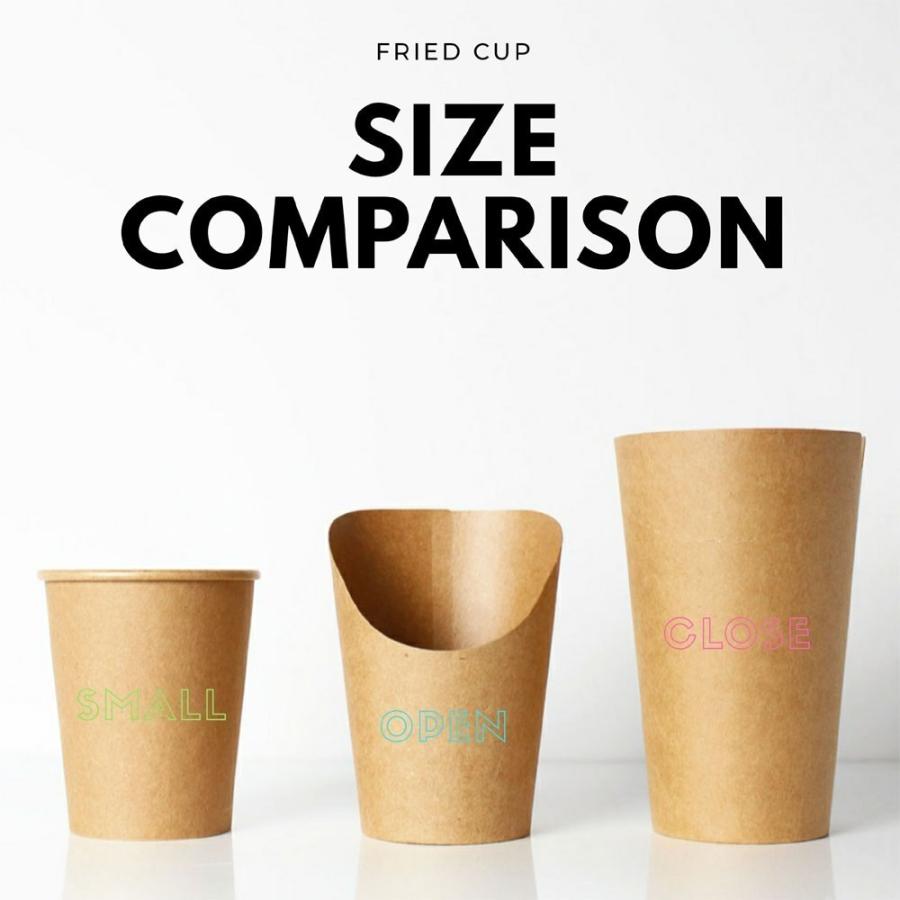 揚げ物用 クラフト 紙カップ 蓋付き 1000個 テイクアウト おしゃれ 紙