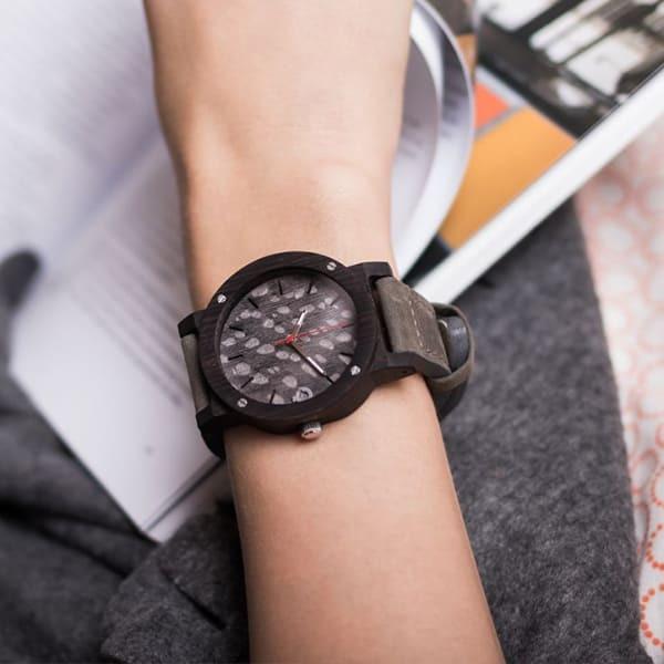 木製腕時計 メンズ レディース plantwear Flakeシリーズ Grey Ebony ユニセックス おしゃれなブランド時計 |  | 05