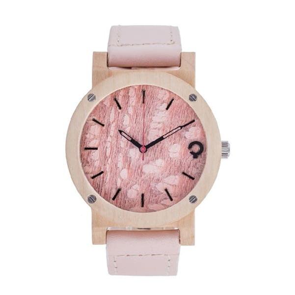 木製腕時計 ピンク アナログ 木製腕時計 レディース plantwear Flakeシリーズ Rose Maple