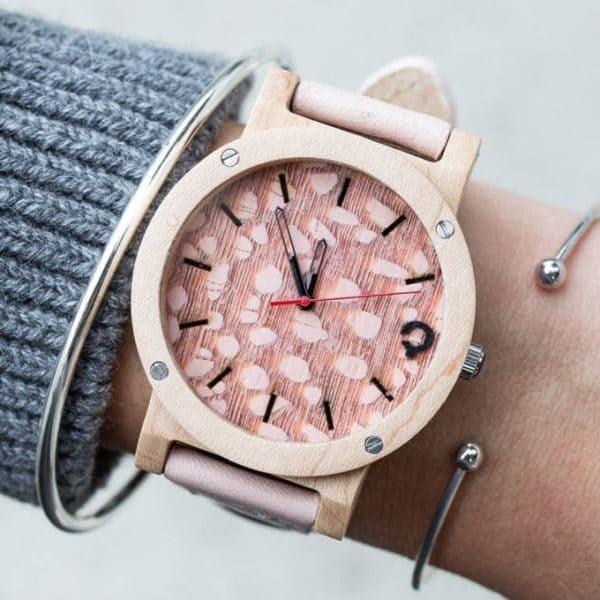 木製腕時計 レディース plantwear Flakeシリーズ Rose Maple おしゃれなブランド時計 |  | 04