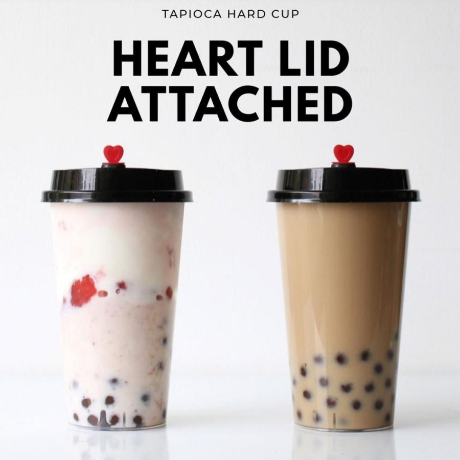 テイクアウト プラコップ 蓋 フタ付き タピオカ ハードpp プラカップ ハートピック黒蓋 おしゃれ 100個セット Ec141 Hardpp 100set B Bmtオンラインストア 通販 Yahoo ショッピング