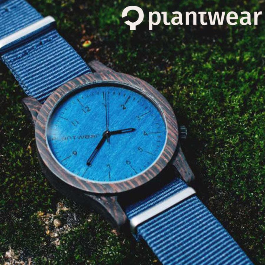 木製腕時計 メンズ レディース plantwear Heritageシリーズ Blue