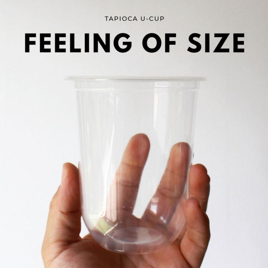 【新品】U型タピオカカップ967個95口径ストロー 95mm口径 U底 クリアカップ 12オンス 341ml 1000個テイクアウト