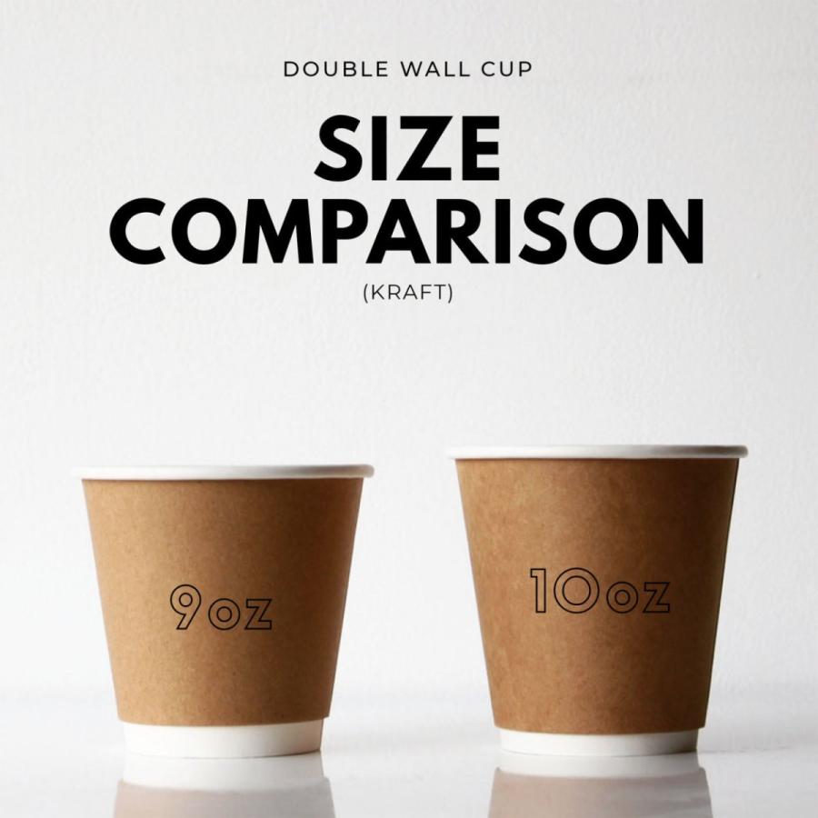 90mm口径 断熱クラフト二重10オンス 紙カップ 150個 テイクアウト