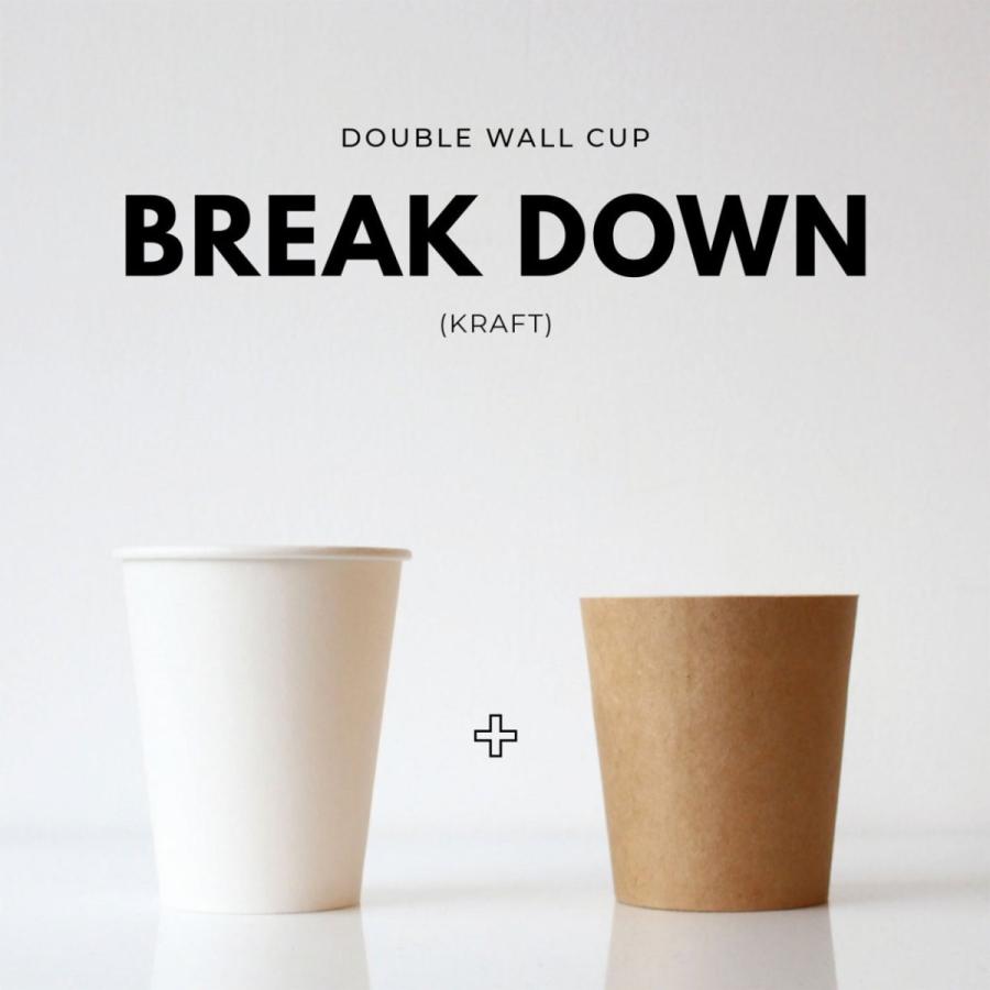 90mm口径 断熱クラフト二重10オンス 紙カップ 150個 テイクアウト