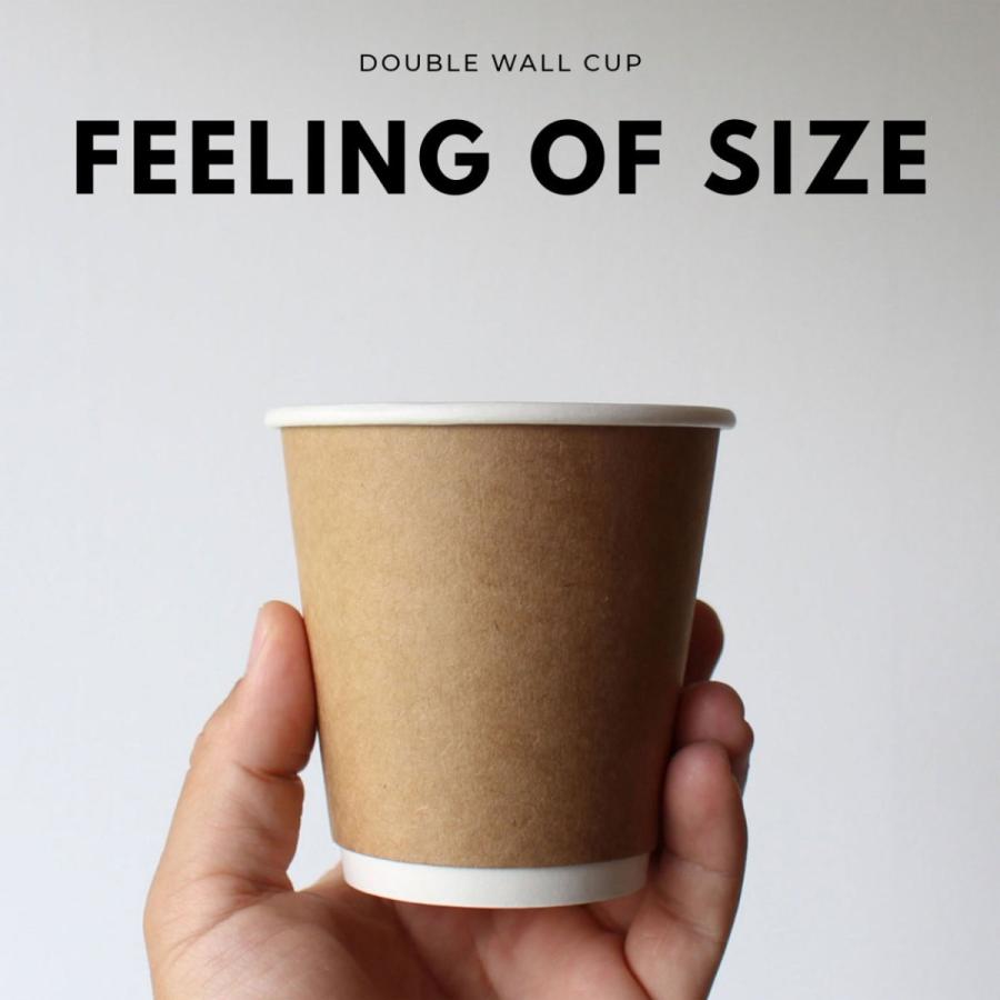 90mm口径 断熱クラフト二重10オンス 紙カップ 150個 テイクアウト