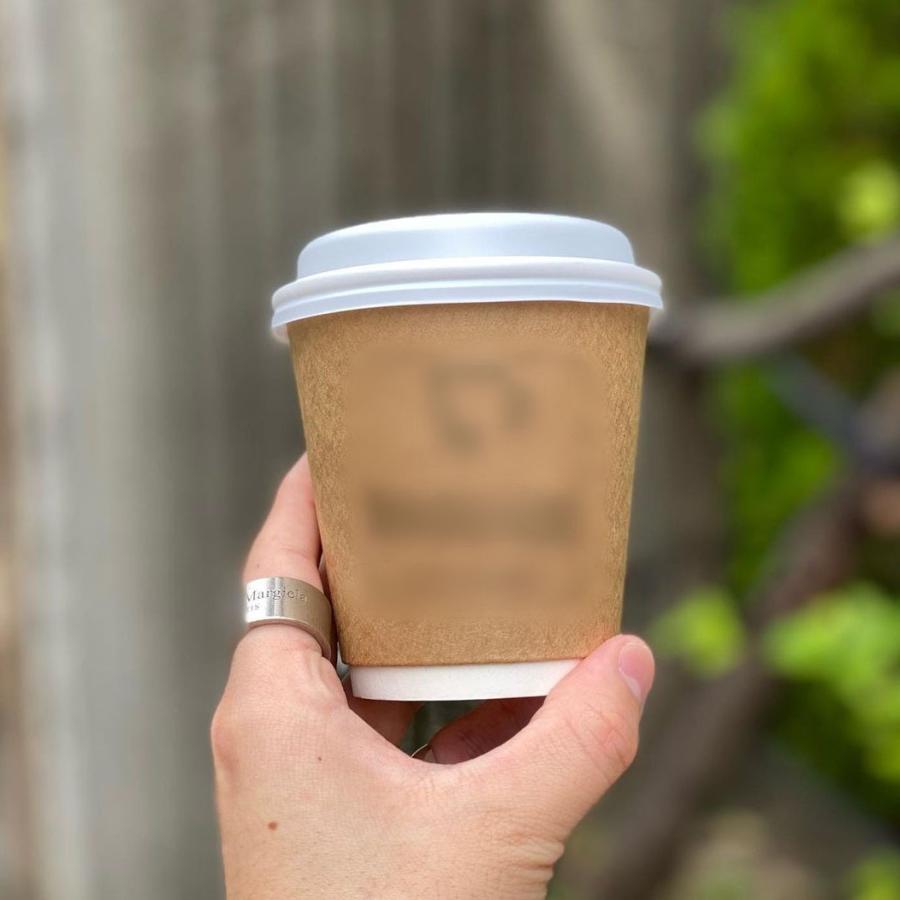 断熱クラフト2重 10オンス 紙カップ ＆ ホット用白蓋 100個セット