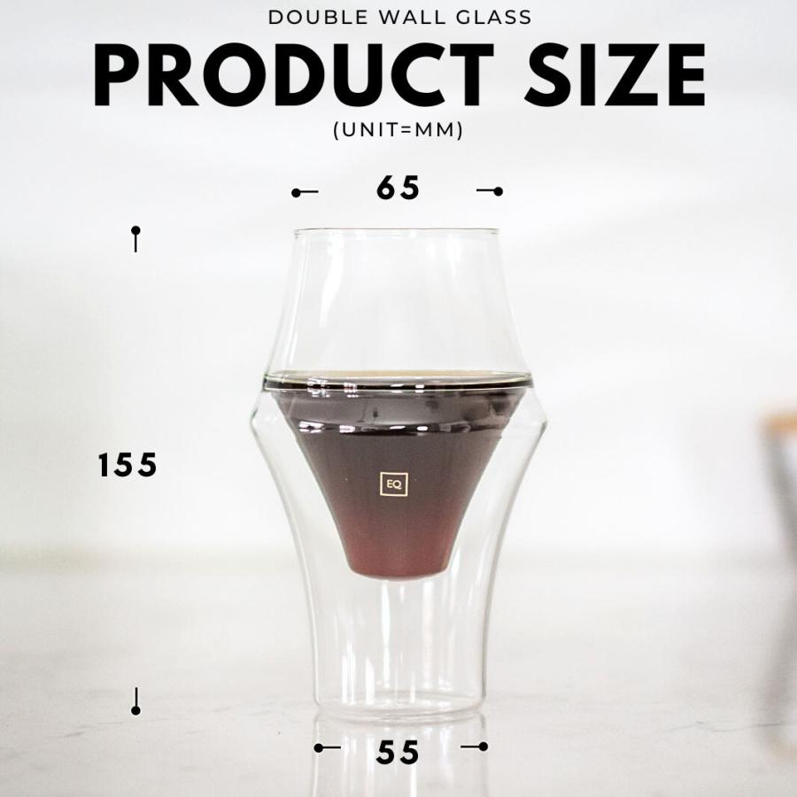 KURUVE EQ断熱ガラス 2個セット ダブルウォールグラス EQ Glass