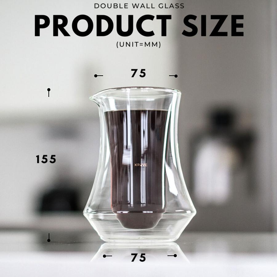 KURUVE EQ断熱ガラス ダブルウォールグラス EQ Glass Pique 300ml