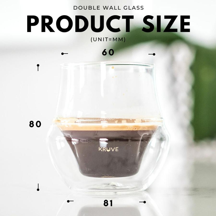 KURUVE EQ断熱ガラス 2個セット ダブルウォールグラス PROPEL Espresso