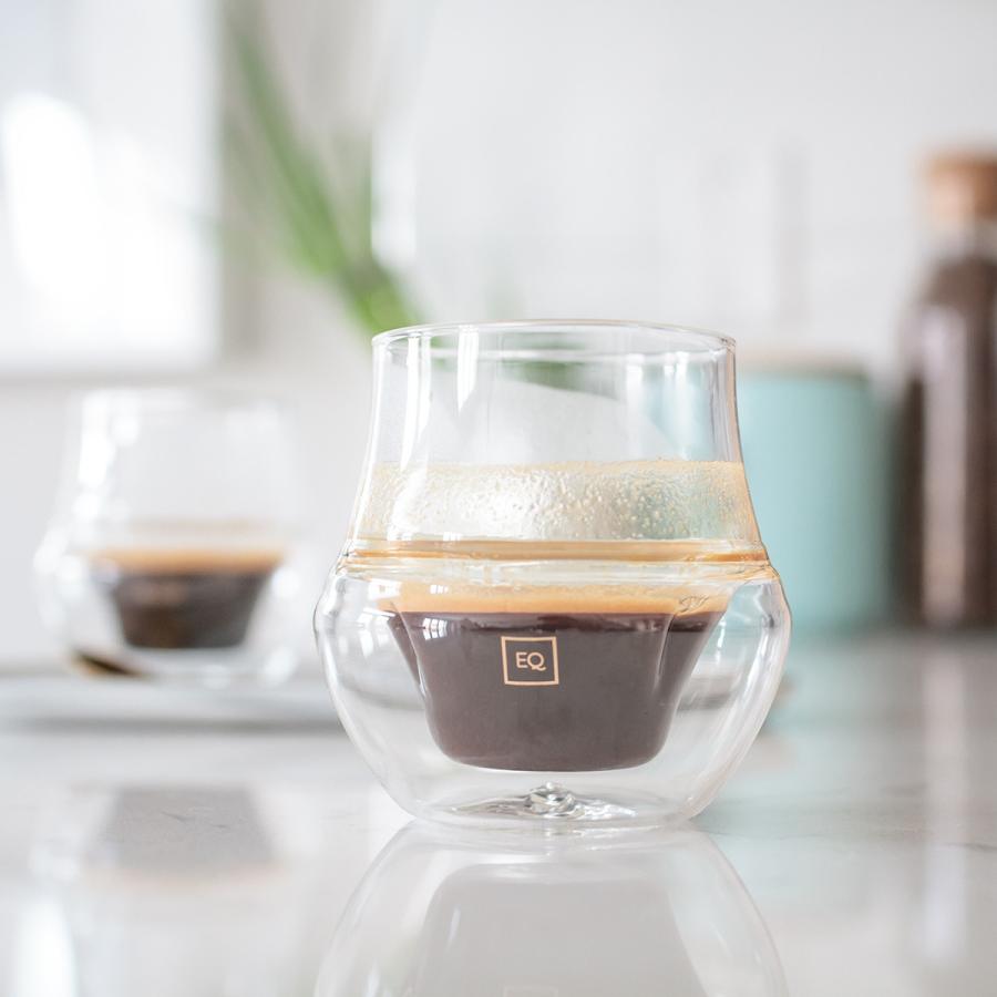KURUVE EQ断熱ガラス 2個セット ダブルウォールグラス PROPEL Espresso