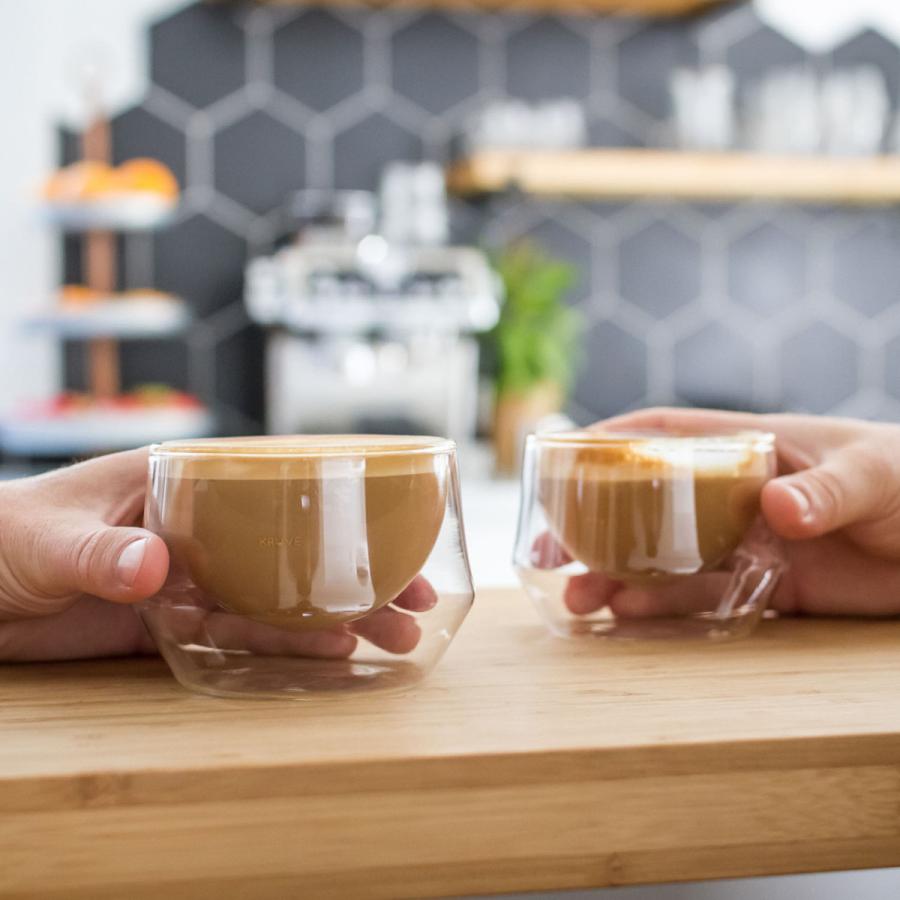 KURUVE EQ断熱ガラス 2個セット ダブルウォールグラス IMAGINE Milk 