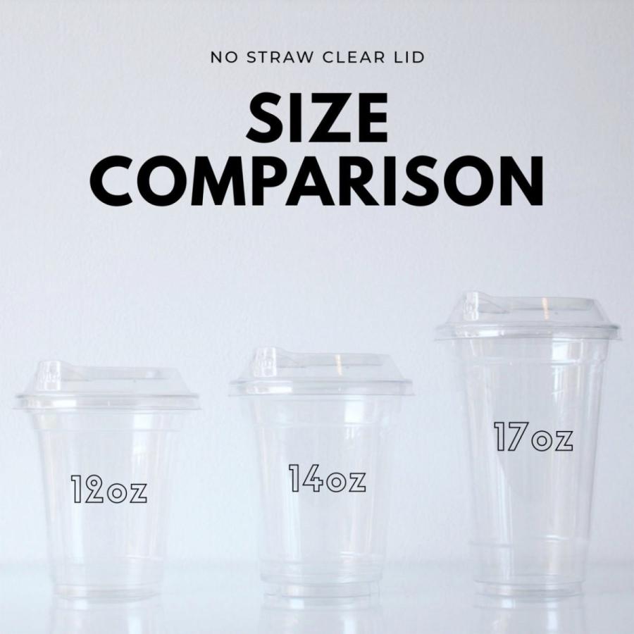 92mm口径 テイクアウト クリアカップ ペットカップ 蓋付き 17オンス＆ ノーストロー フタ 100個セット EC80 |  | 04