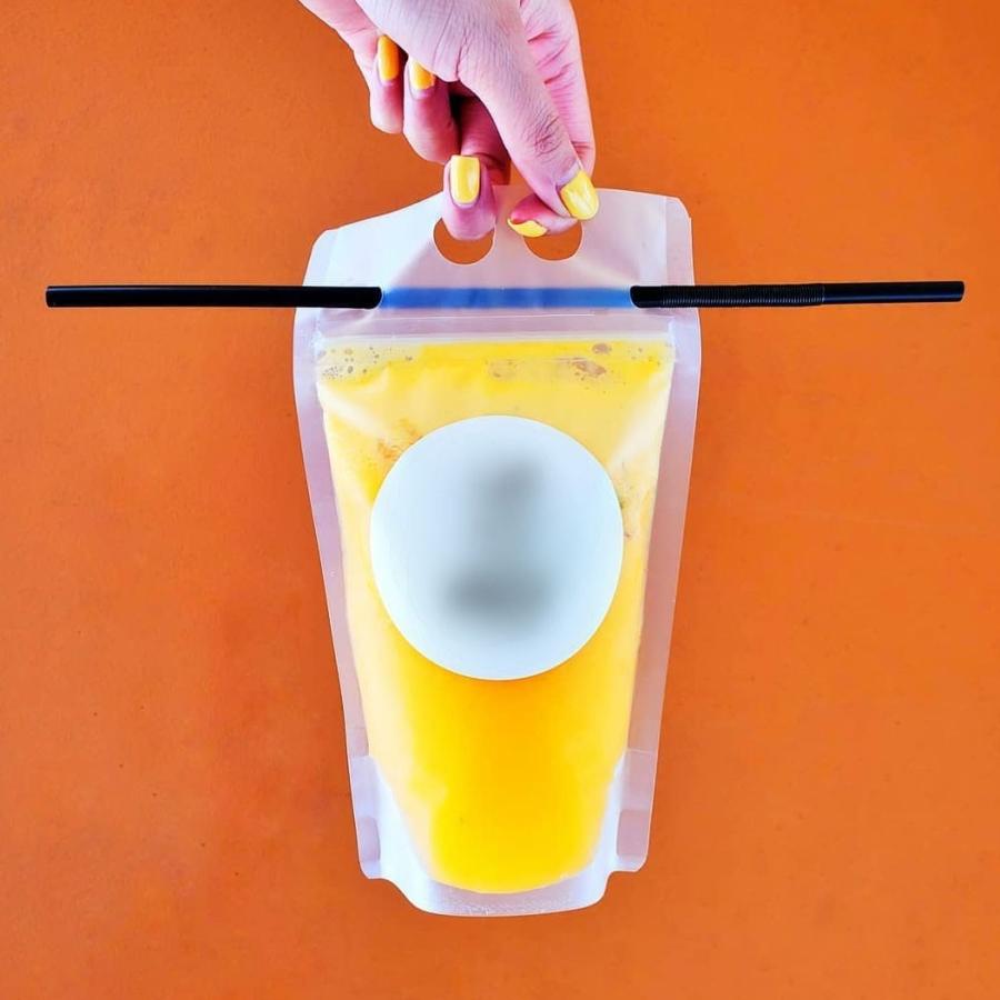 お弁当用パック、ドリンク用カップ テイクアウト おしゃれ ドリンク パウチ 容器 480ml 200枚 : BMT