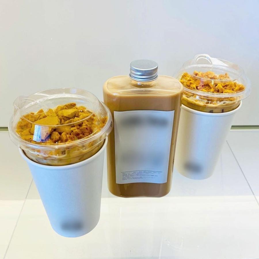テイクアウト ドリンクボトル おしゃれ ボトル容器 460ml フラット 銀蓋 ボトルドリンク 100個セットの画像