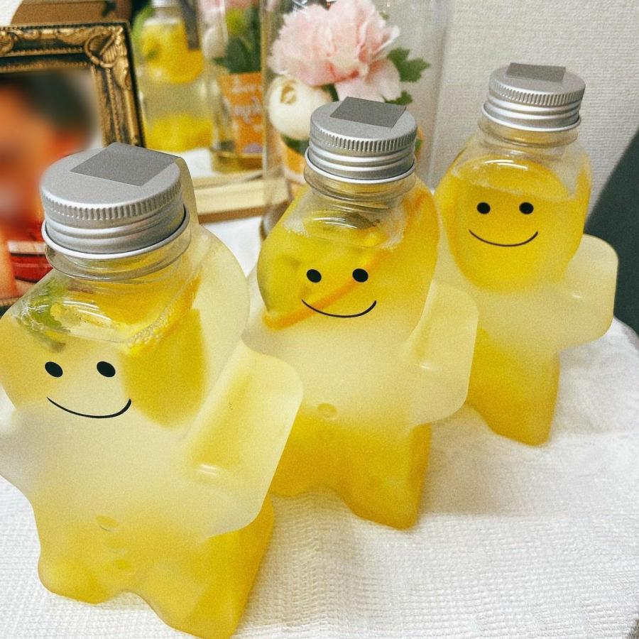 テイクアウト ドリンクボトル おしゃれ ボトル容器 360ml サニー 銀蓋 ボトルドリンク 100個セットの画像