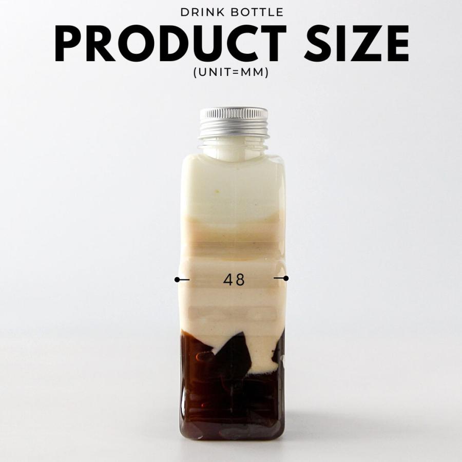 テイクアウト ドリンクボトル おしゃれ ボトル容器 360ml サニー 銀蓋 ボトルドリンク 100個セットの画像