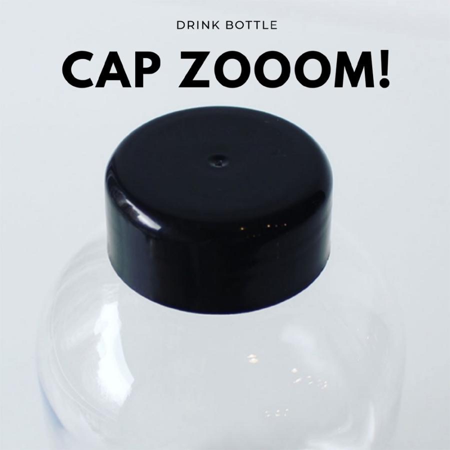 テイクアウト ドリンクボトル おしゃれ ボトル容器 385ml キュート 黒蓋 ボトルドリンク 100個セット インスタ映えの画像