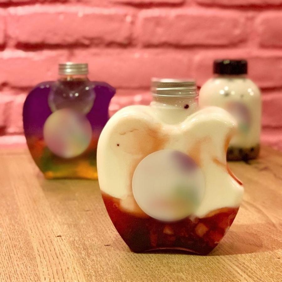 テイクアウト ドリンクボトル おしゃれ ボトル容器 400ml リンゴ