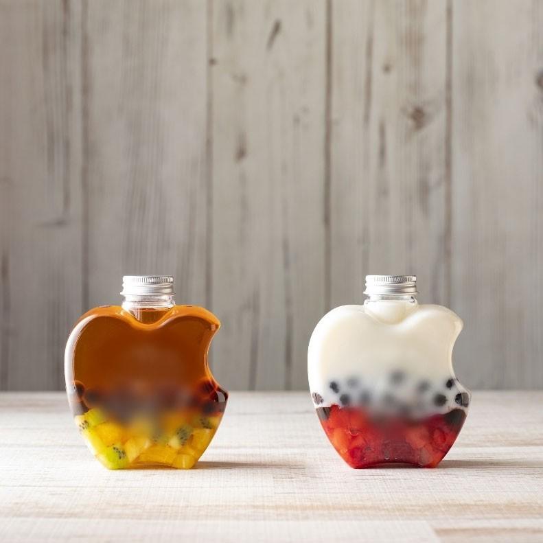 テイクアウト ドリンクボトル おしゃれ ボトル容器 400ml リンゴ