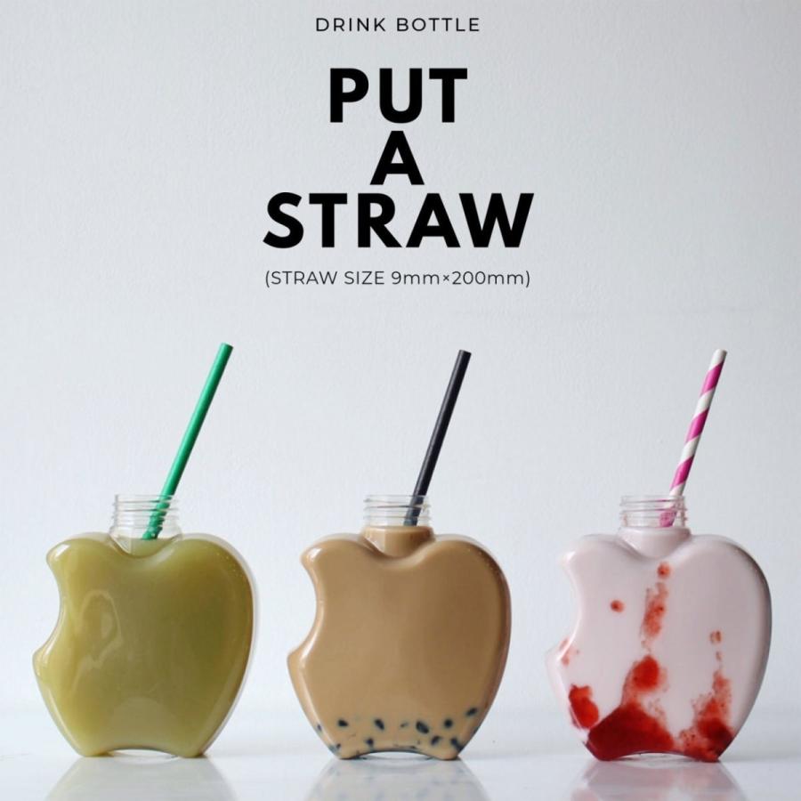 テイクアウト ドリンクボトル おしゃれ ボトル容器 400ml リンゴ