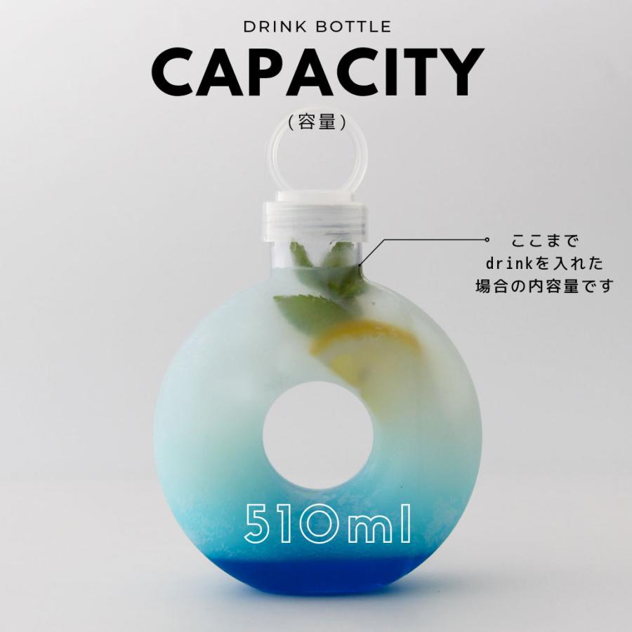 テイクアウト ドリンクボトル おしゃれ ボトル容器 510ml ドーナッツ ドーナツ型 ボトルドリンク 100個セット インスタ映えの画像