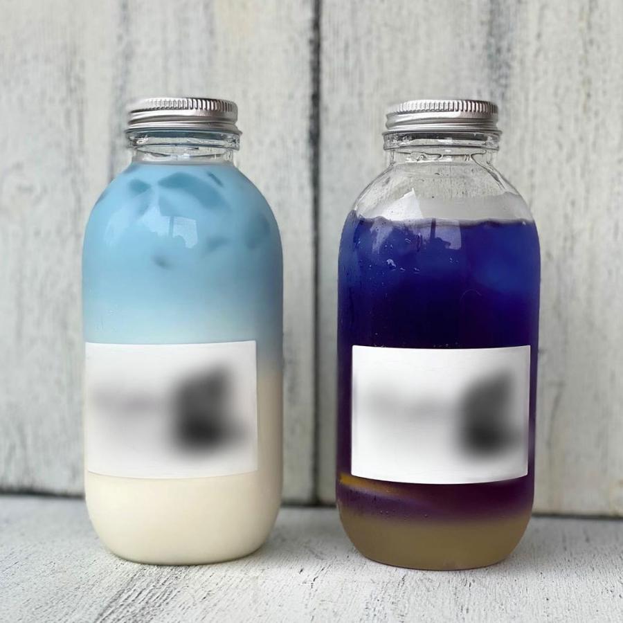 テイクアウト おしゃれ ドリンクボトル ボトル容器 400ml  ROUND TUBE 銀蓋 ボトルドリンク 100個セットの画像