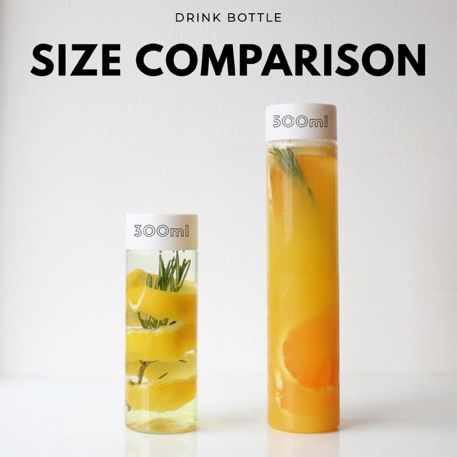 テイクアウト ドリンクボトル おしゃれ ボトル容器 490ml シリンダー 白蓋 ボトルドリンク 100個セットの画像