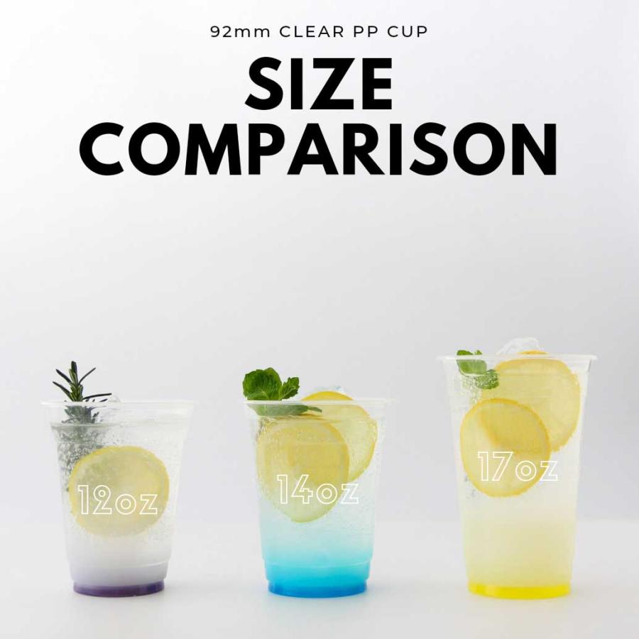 クリアカップ 92mm口径 PPカップ 14オンス 397ml 1000個 テイクアウト おしゃれ バナナの画像