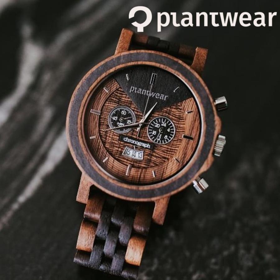 木製腕時計 メンズ plantwear Selectシリーズ Chronograph Walnut
