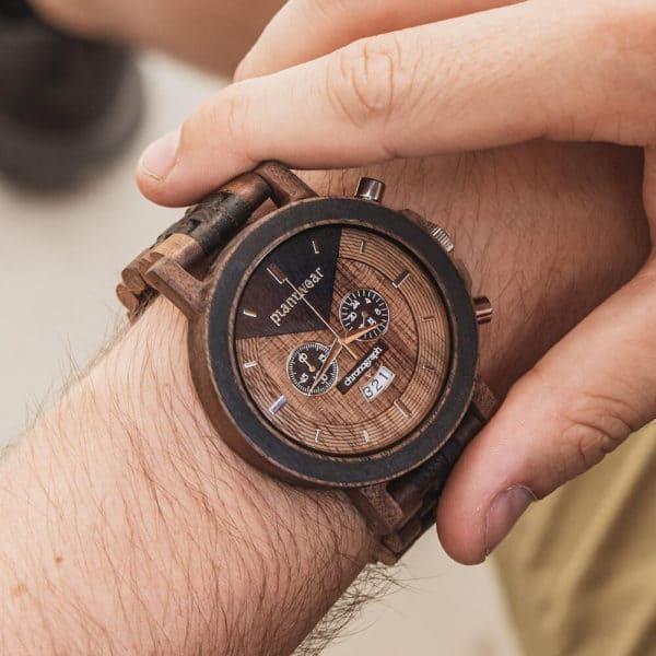 木製腕時計 メンズ plantwear Selectシリーズ Chronograph Walnut