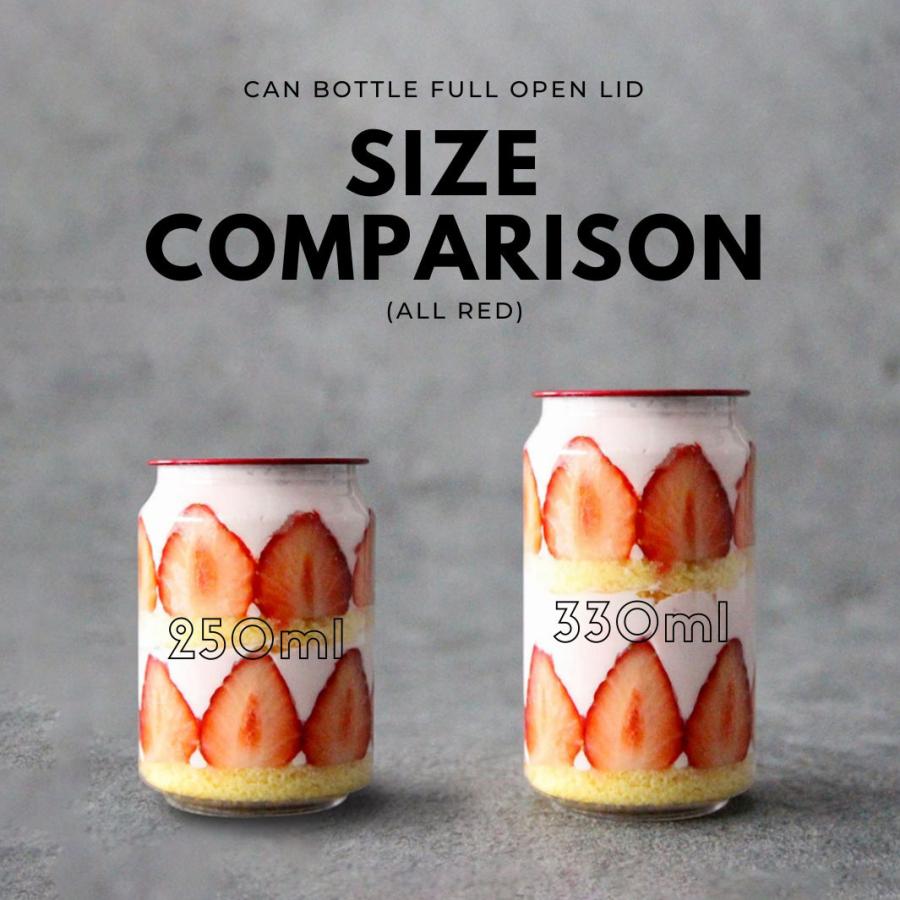 自動缶シーリング用 缶ボトル 容器 250ml フルオープンタイプ赤