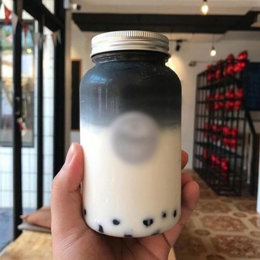 テイクアウト ドリンクボトル おしゃれ ボトル容器 430ml Thick pipe 銀蓋 ボトルドリンク 100個セットの画像
