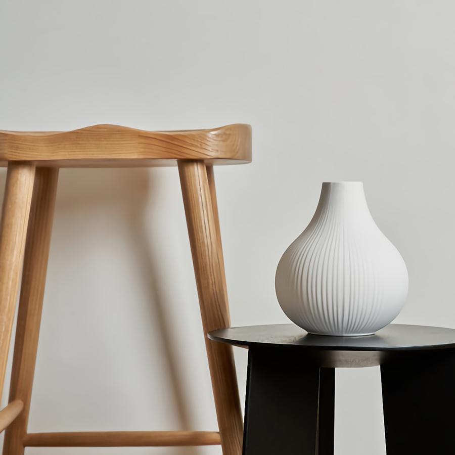 北欧スタイル Flower Base エッグムードホワイト Lサイズ おしゃれ花瓶