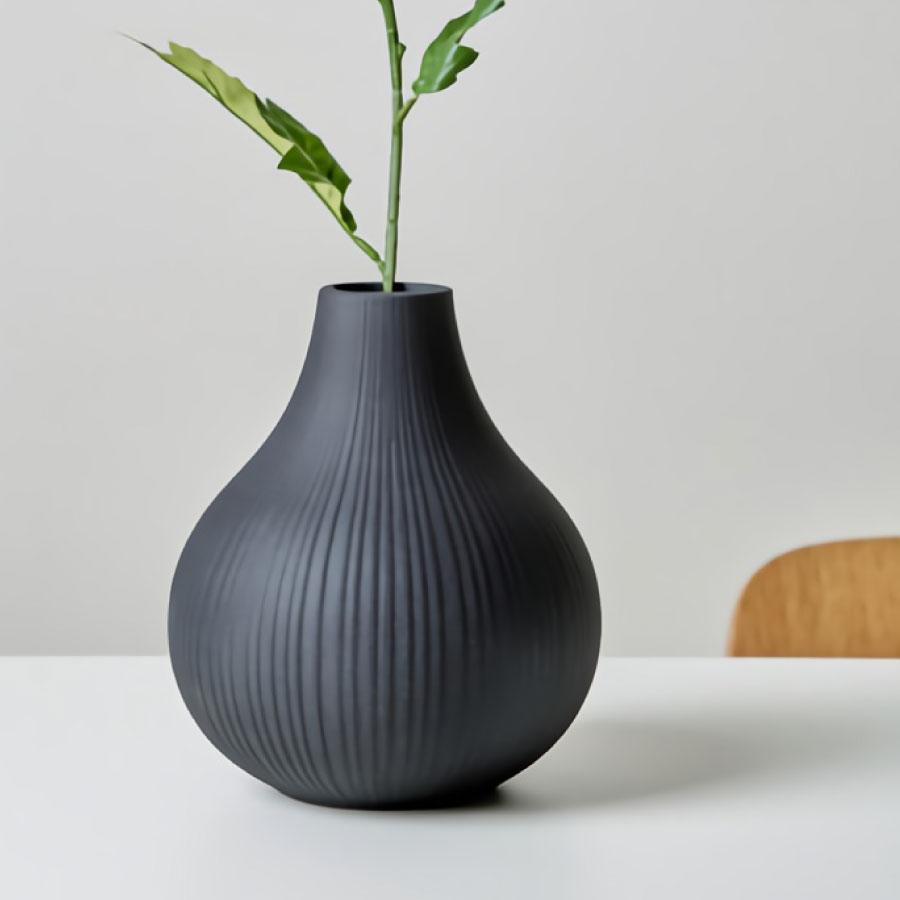 北欧スタイル Flower Base エッグムードチャコール（Sサイズ）おしゃれ