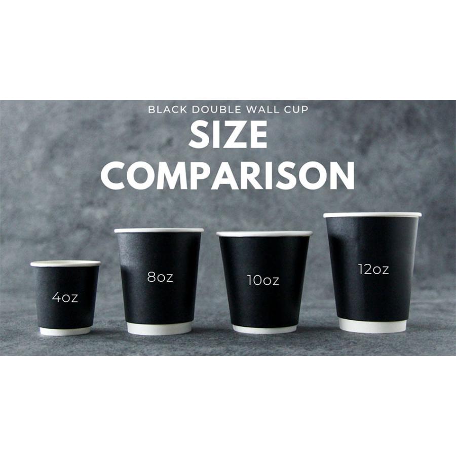 断熱二重ブラック 4オンス 紙カップ 黒色 1000個 テイクアウト