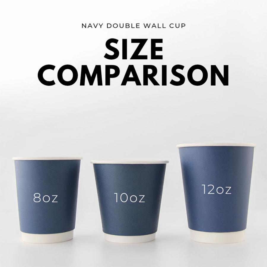 ご確認用　カップ画像です 80mm口径 断熱二重 ネイビー 8オンス 紙カップ 紺色 1000個