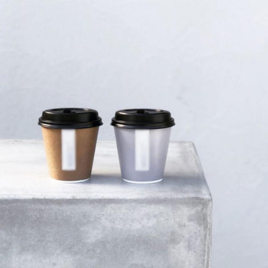 86mm口径 ホット 三層紙カップ用 黒蓋 ブラック 紙カップ