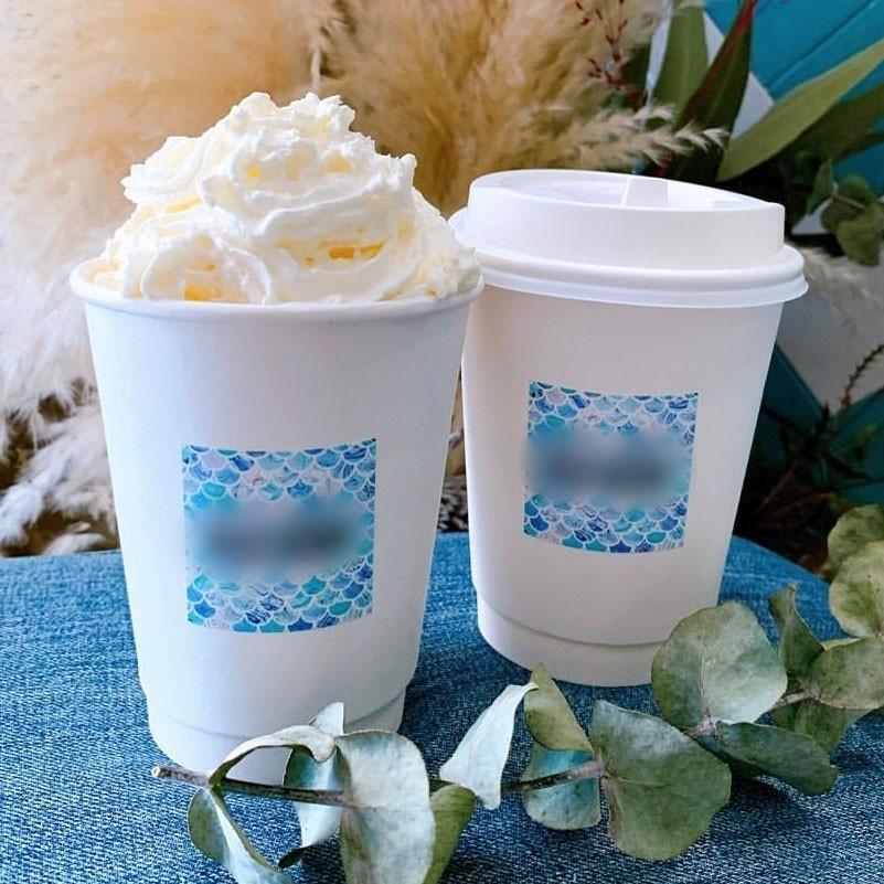 90mm口径 断熱ホワイト二重12オンス 紙カップ 1000個 テイクアウト