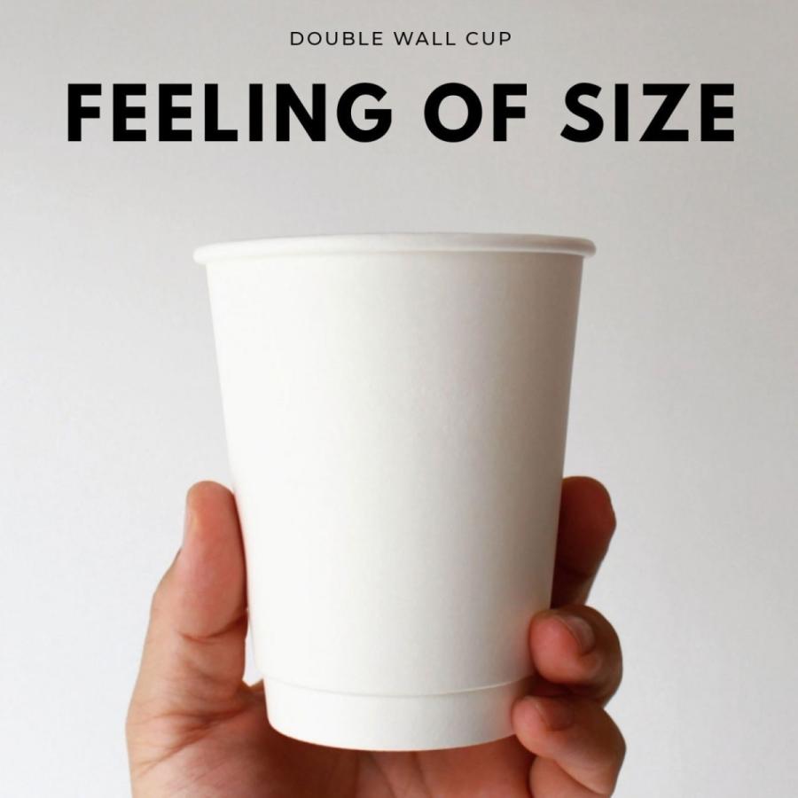 90mm口径 断熱ホワイト二重12オンス 紙カップ 1000個 テイクアウト