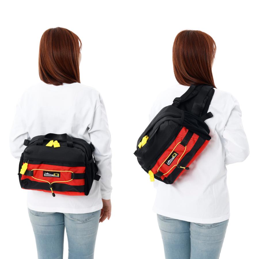 【10%OFF】ショルダー　ウエストバッグ ユニセックス MOUNTAINSMITH KNOLL (HIP BAG) MSCC-0001 6L BLACK / RED 送料無料 MOUNTAIN SMITH（マウンテンスミス） 【10%OFF】ショルダー ウエスト