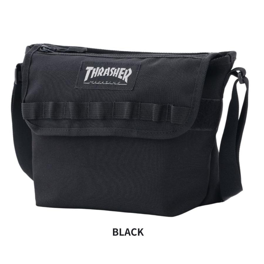 【10%OFF】ユニセックス　ショルダーバッグ　サコッシュ　THRASHER TH-O カブセショルダー ５L　WHITE / BLACK　送料無料　 |  | 02