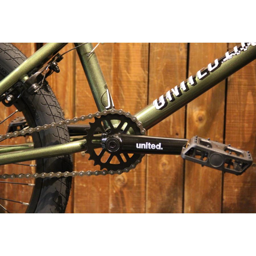 10% OFF BMX 20インチ ストリート　UNITED RECRUIT JR METALLIC ARMY GREEN　送料無料　■お近くの方は【完全組み立てして直接配送】｜bmx-source｜06