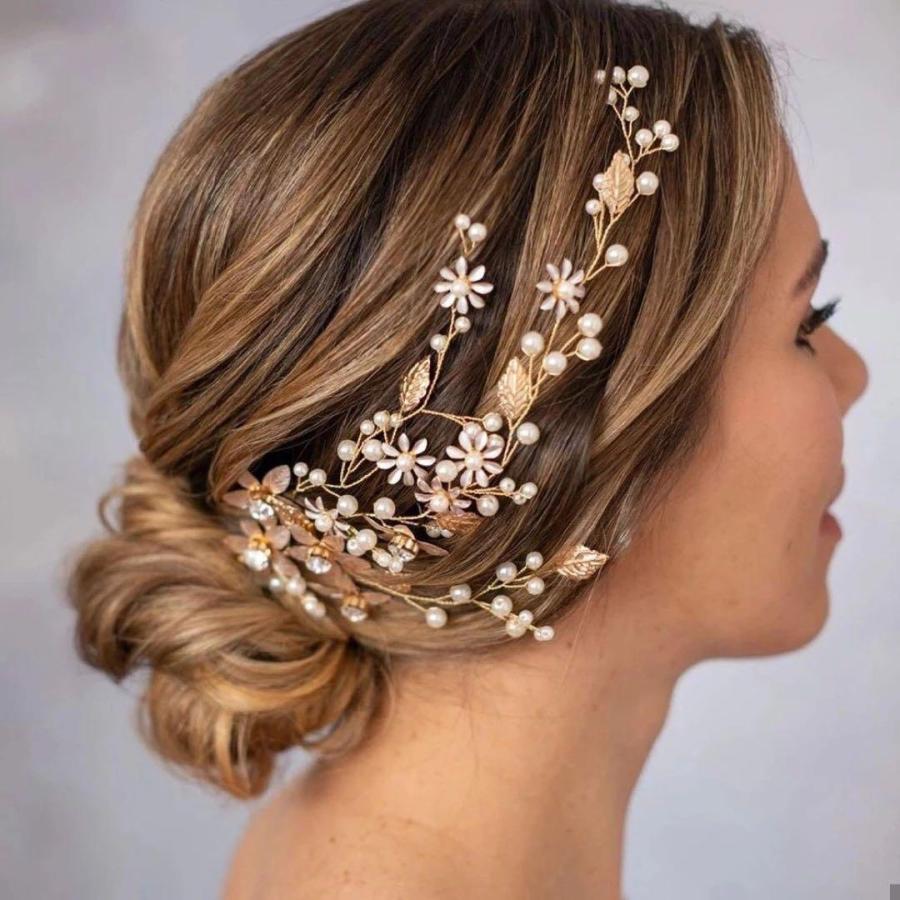 新入荷ヘアアクセサリー 小花&パール ウェディング 結婚式 前撮り 