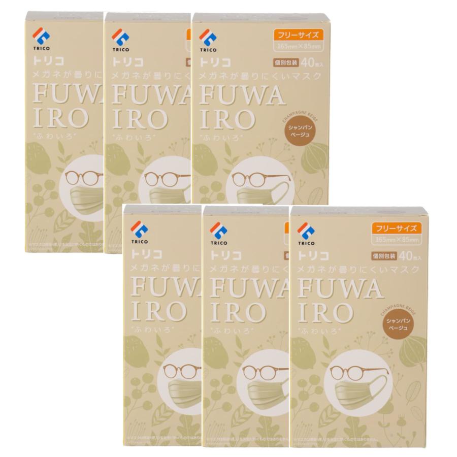 trico トリコ メガネが曇りにくいマスク FUWAIRO ふわいろ シャンパン