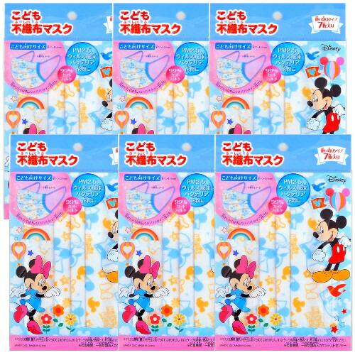 ミッキー ミニー マスクセット 6個セット】こども用ミッキー&ミニー不織布マスク 7枚×6【送料