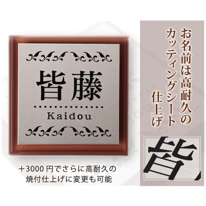 表札 ステンレル×ブラウンスモークアクリル ステンレス表札