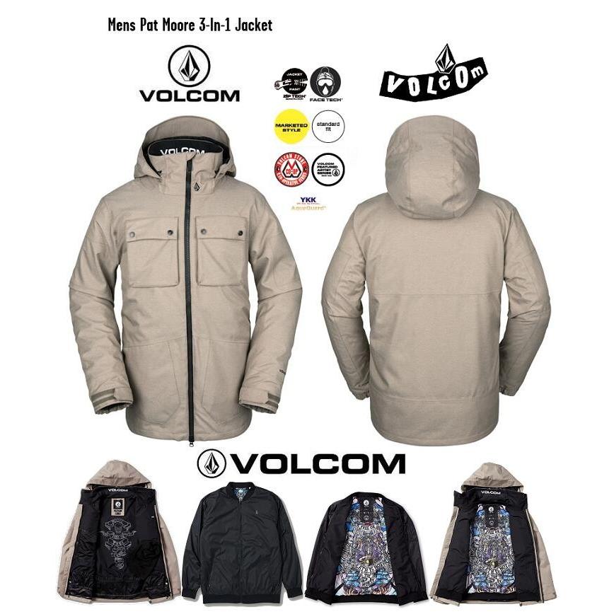 volcom - VOLCOM PAT MOORE 3-IN-1 JACKET スノーボードウェア Volcom Pat Moore 3 In 1 Snowboard jacket - black (blk)